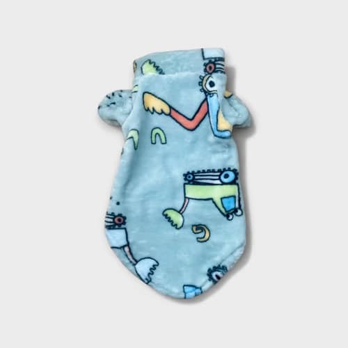 Babyblå Kattefleecetrøje (37 cm)