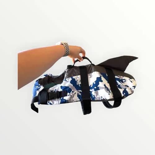 Blå Camo Hundflydevest