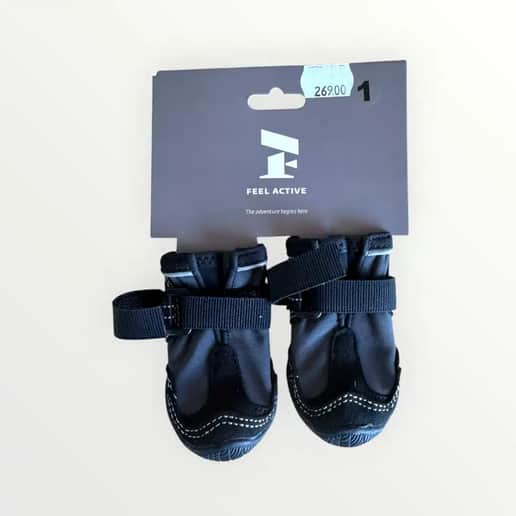 Feel Active Hundesko Boots, sort, størrelse 1 (3.5cm) til potebeskyttelse