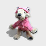 Närbild på Panda hundtröja, rygglängd 25 cm, i nyskick, med mjukt material.