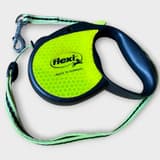 Flexi Neon rullkoppel 5m i starkt neongrönt för hundpromenader.