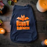 Happy Halloween T-shirt för hund - framsida