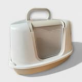 Iglo Flip Corner -hiekkalaatikko beige, avoin etuosa, sopii kissoille