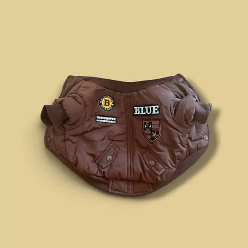 College Blue vadderad hundjacka i brun färg