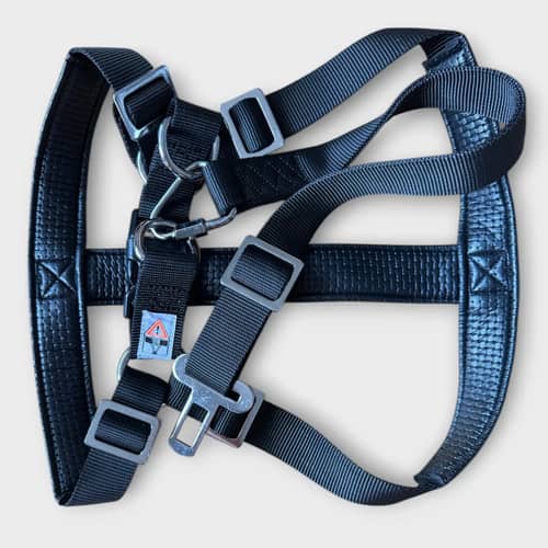 Biltema dog safety harness, size M, black.