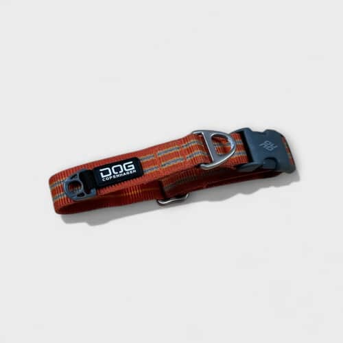 DOG Copenhagen Urban Style halsband i starkt orange, mjukt och slitstarkt för hundar.