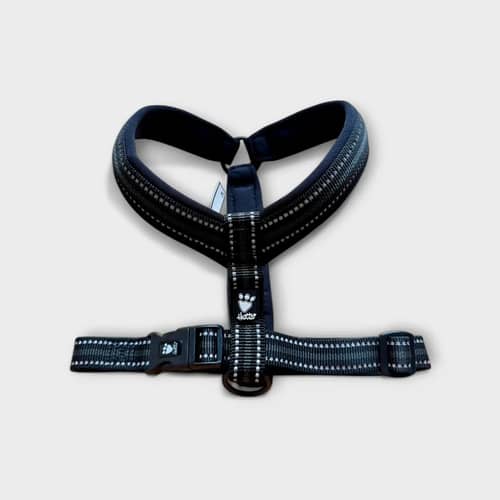 Svart Hurtta Casual Y-sele för hund, 55 cm, justerbar