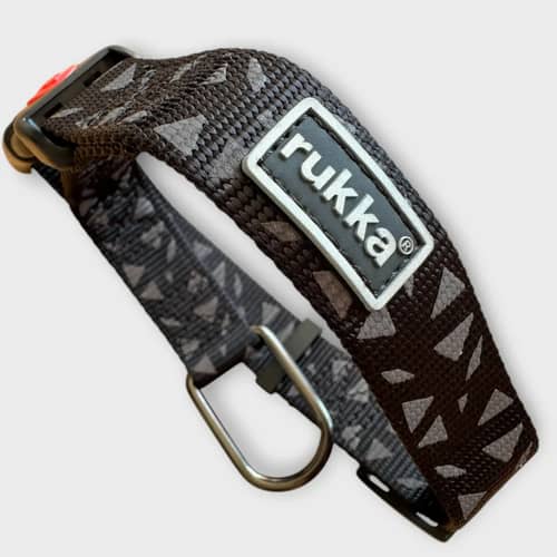 Rukka reflexhalsband för hund, svart, justerbart 20-30 cm, begagnat och i mycket bra skick