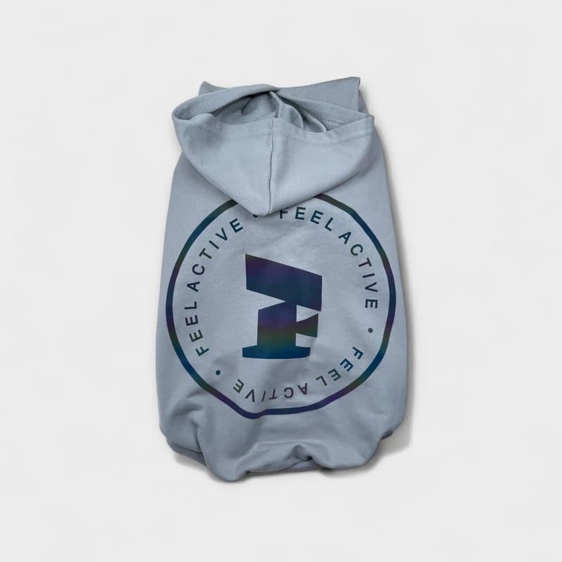 Blå Feel Active Bromma hundhoodie, storlek 50 cm, med huva och dragkedja.