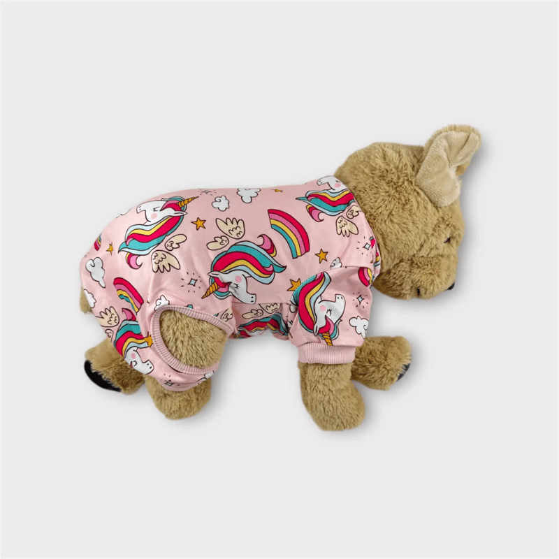 Unicorn pet pajamas, size 3, second-hand.