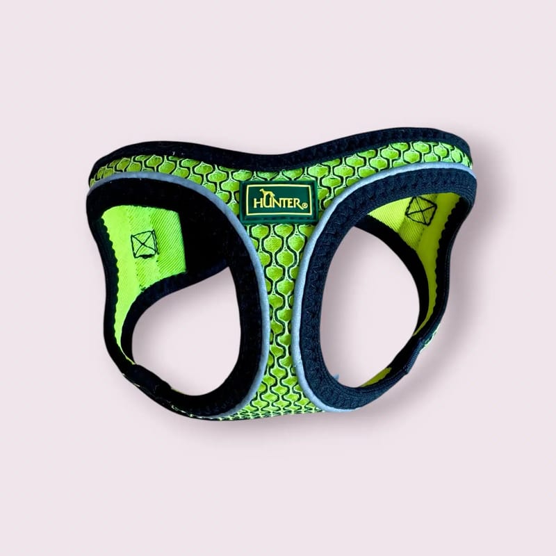 Hunter Hilo Comfort hundsele i storlek XXS, svart färg, framifrån.